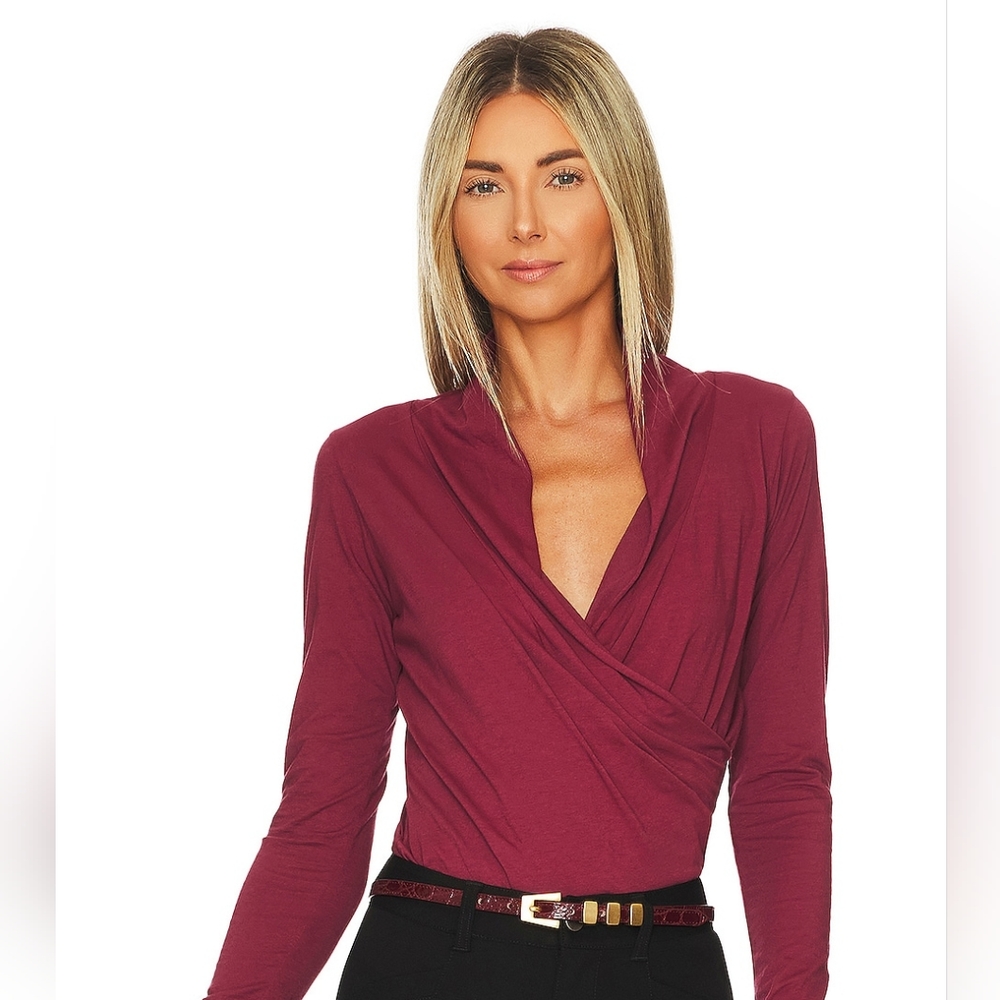 Velvet by Graham and Spencer Faux Wrap Top